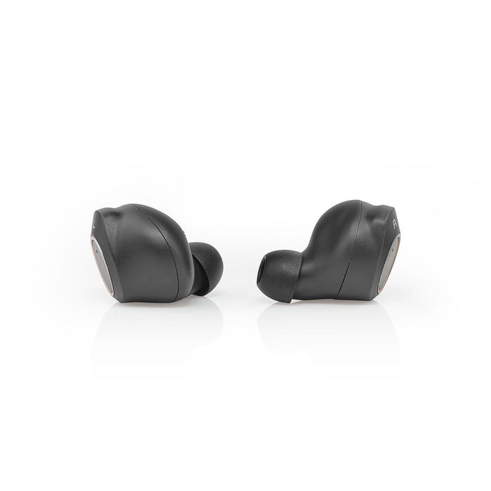 Nedis Fully Wireless Earphones - Bluetooth®, Battery play time: 3 hrs, Touch Control, Ear wings - Black / Gold