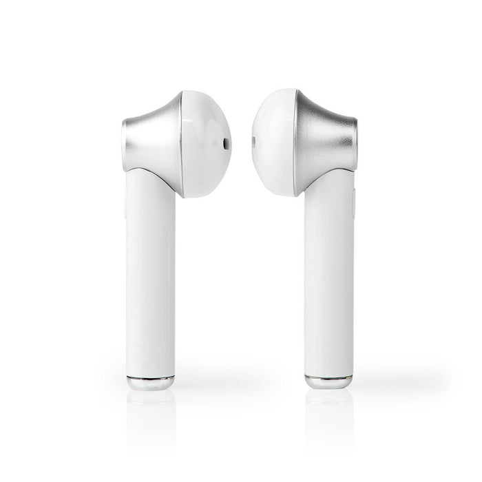 Nedis Fully Wireless Earphones - Bluetooth®, Battery play time: 2.5 hrs, Press Control, Voice control support - White