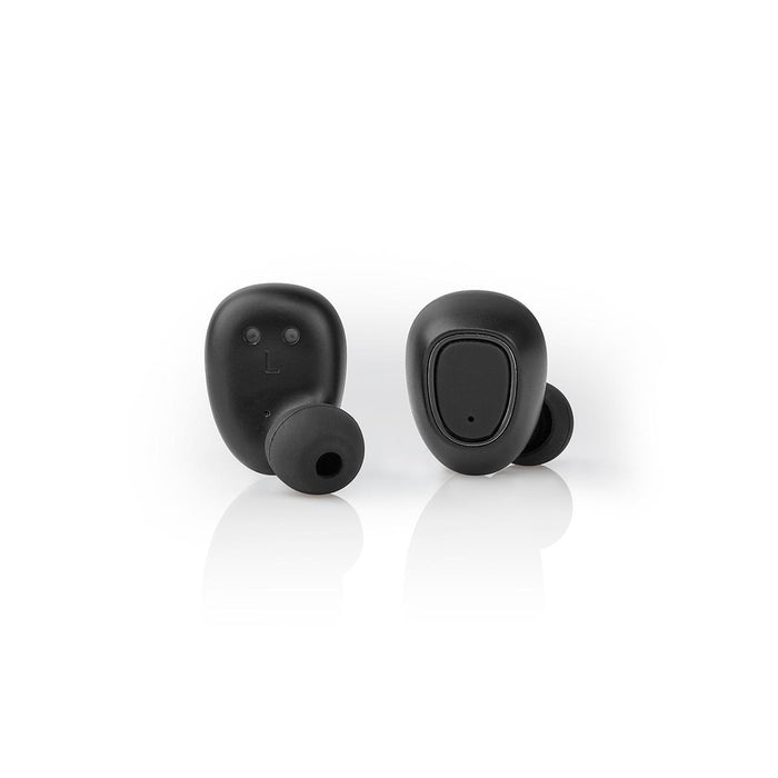 Nedis Fully Wireless Earphones - Bluetooth®, Battery play time: 5 hrs, Press Control, Voice control support - Black