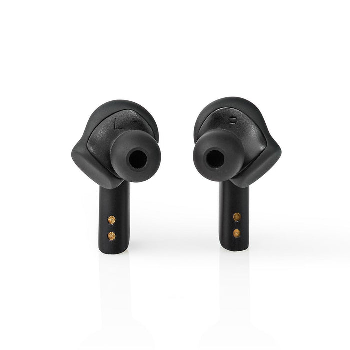 Nedis Fully Wireless Earphones - Bluetooth®, Battery play time: 3.5 hrs, Press Control, Ear wings - Black