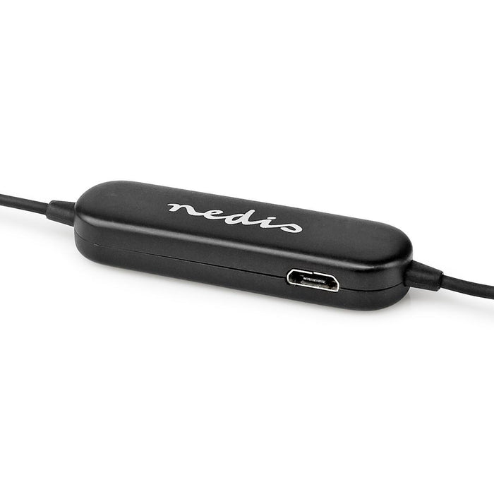 Nedis Fully Wireless Earphones - Bluetooth®, Battery play time: 3.5 hrs, Press Control, Ear wings - Black