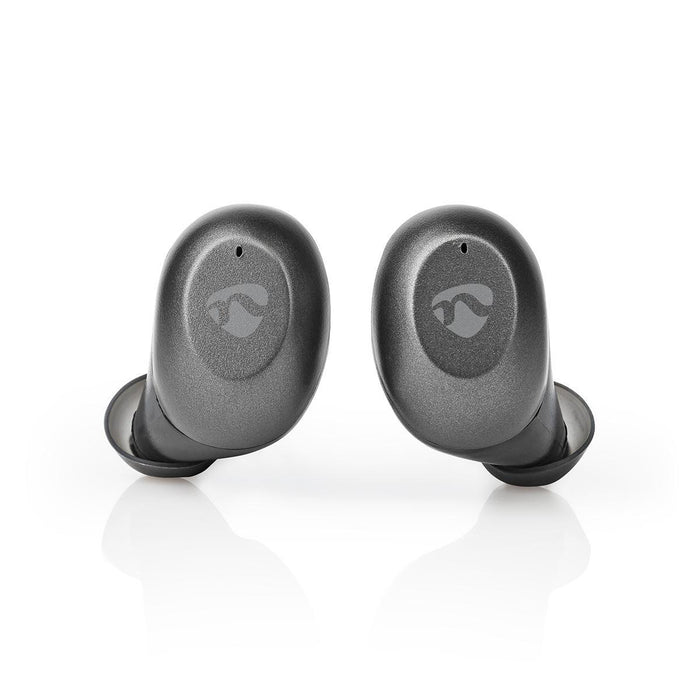 Nedis Fully Wireless Earphones - Bluetooth®, Battery play time: 3 hrs, Touch Control, Voice control support - Grey / Silver