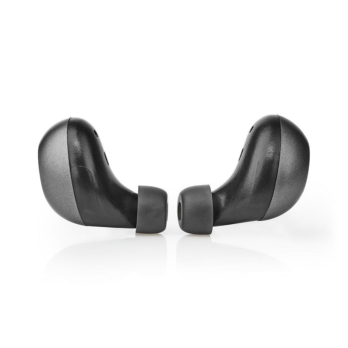 Nedis Fully Wireless Earphones - Bluetooth®, Battery play time: 3 hrs, Touch Control, Voice control support - Grey / Silver