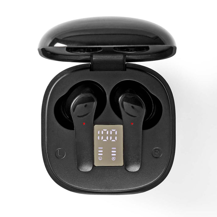 Nedis Fully Wireless Earphones - Bluetooth®, Battery play time: 5 hrs, Touch Control, Noise canceling - Black