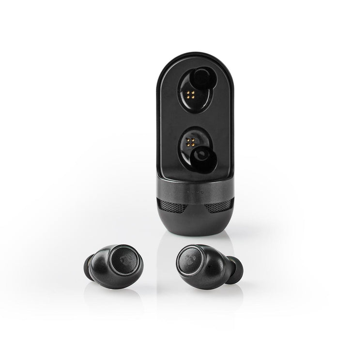 Nedis Fully Wireless Earphones - Bluetooth®, Battery play time: 4 hrs, Touch Control, Speaker function - Black / Silver