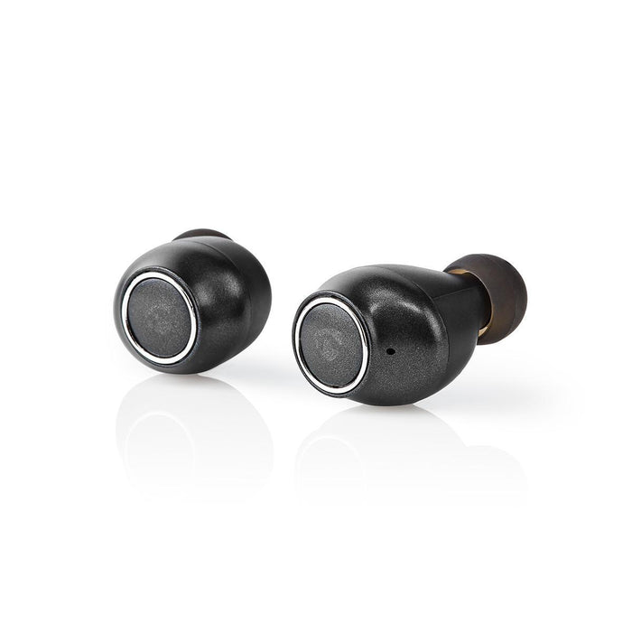 Nedis Fully Wireless Earphones - Bluetooth®, Battery play time: 4 hrs, Touch Control, Speaker function - Black / Silver