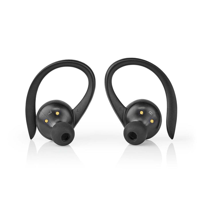 Nedis Fully Wireless Earphones - Bluetooth®, Battery play time: 4 hrs, Press Control, Ear hooks - Black