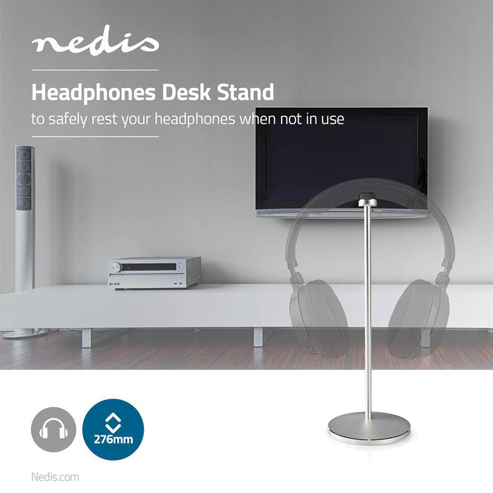 Nedis Headphones Stand - Aluminium - Aluminium, 