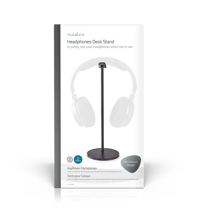 Nedis Headphones Stand - Aluminium - Black, 