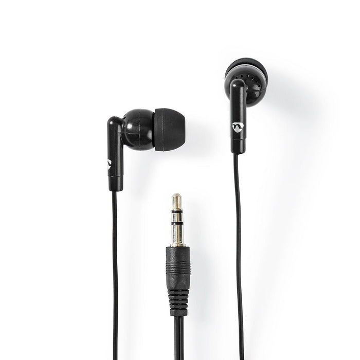 Nedis Wired Earphones - 3.5 mm, Cable length: 1.20 m, Volume control, Volume control - Black