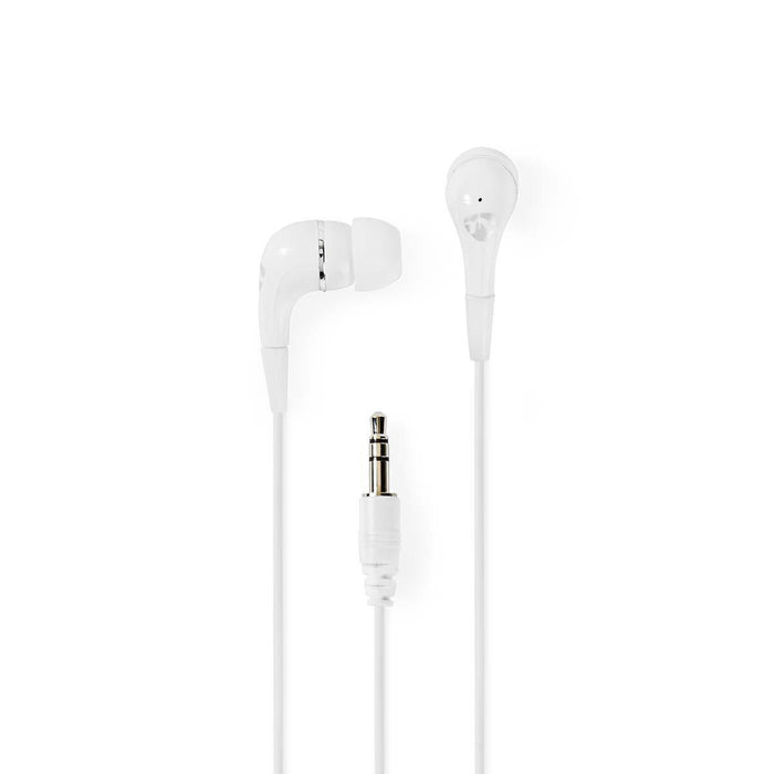 Nedis Wired Earphones - 3.5 mm, Cable length: 1.20 m, Volume control, Volume control - White