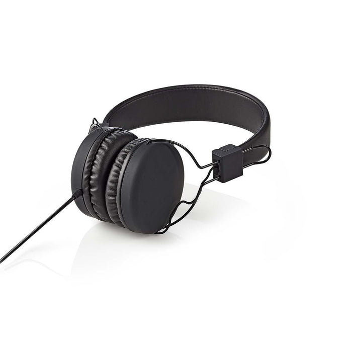 Nedis On-Ear Wired Headphones - 3.5 mm - Cable length: 1.20 m - Black, 