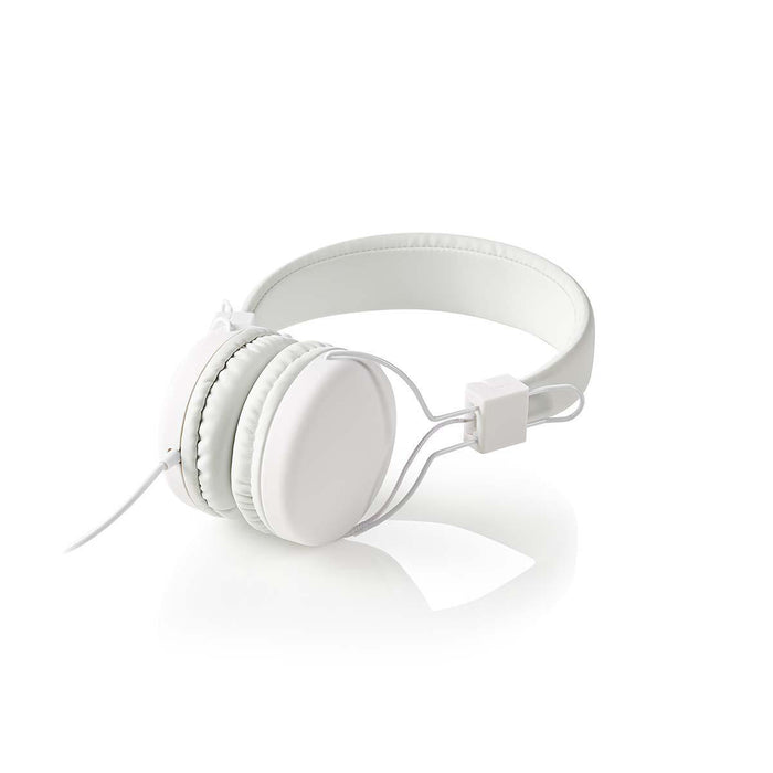 Nedis On-Ear Wired Headphones - 3.5 mm - Cable length: 1.20 m - White, 