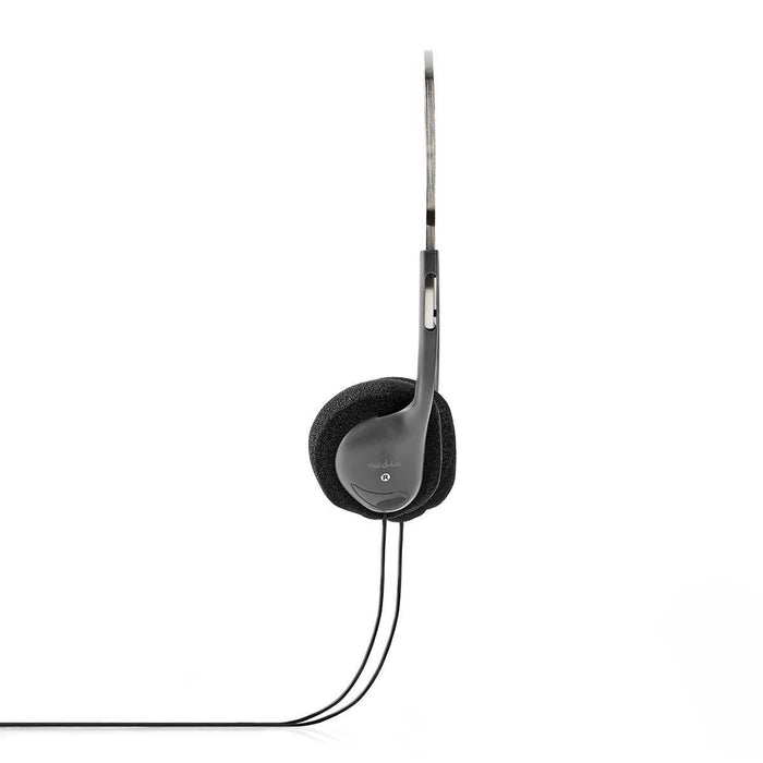 Nedis On-Ear Wired Headphones - 3.5 mm - Cable length: 1.20 m - Black, 