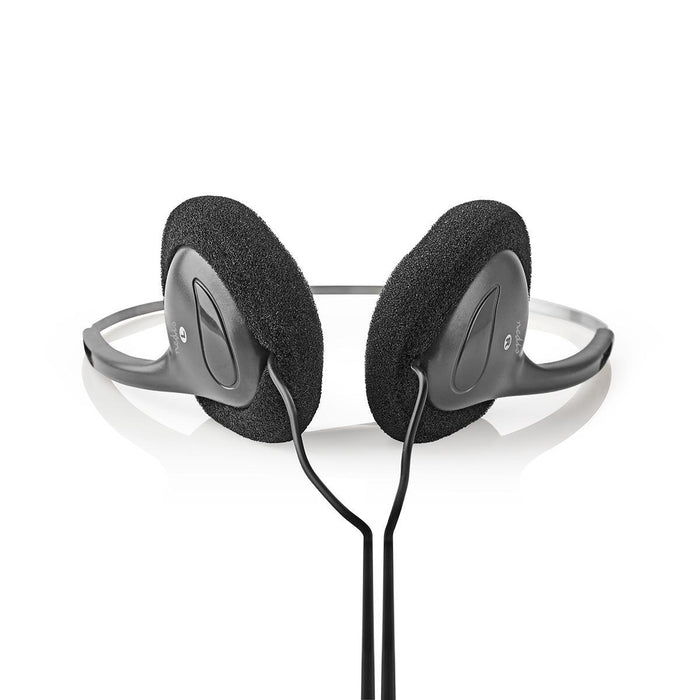 Nedis On-Ear Wired Headphones - 3.5 mm - Cable length: 6.00 m - Black, 