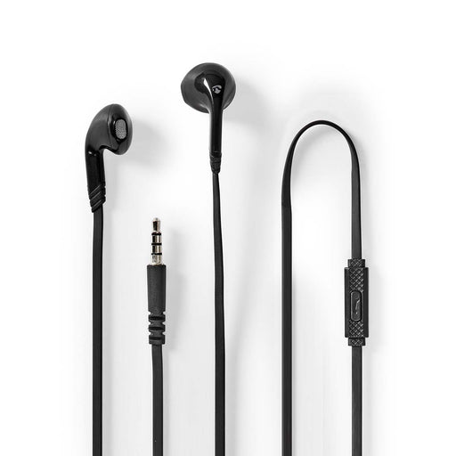 Nedis Wired Earphones - 3.5 mm, Cable length: 1.20 m, Built-in microphone, Volume control - Black