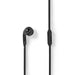 Nedis Wired Earphones - 3.5 mm, Cable length: 1.20 m, Built-in microphone, Volume control - Black