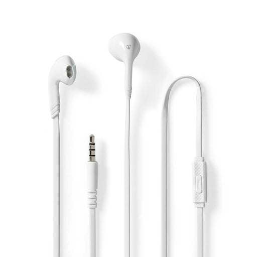 Nedis Wired Earphones - 3.5 mm, Cable length: 1.20 m, Built-in microphone, Volume control - White