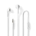 Nedis Wired Earphones - 3.5 mm, Cable length: 1.20 m, Built-in microphone, Volume control - White