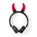 Nedis On-Ear Wired Headphones - 3.5 mm, Cable length: 1.20 m, 85 dB, 85 dB - Black / Red