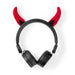 Nedis On-Ear Wired Headphones - 3.5 mm, Cable length: 1.20 m, 85 dB, 85 dB - Black / Red