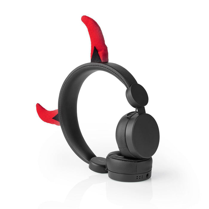 Nedis On-Ear Wired Headphones - 3.5 mm, Cable length: 1.20 m, 85 dB, 85 dB - Black / Red