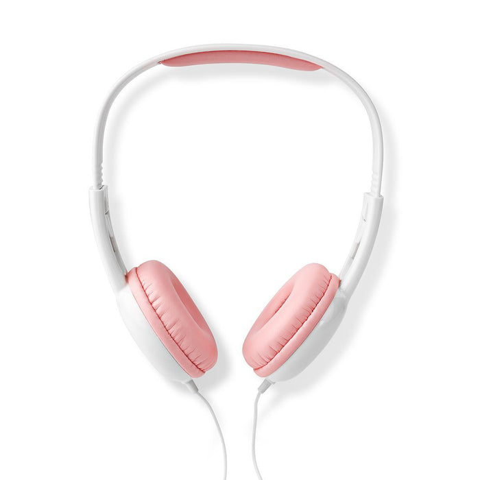 Nedis On-Ear Wired Headphones - 3.5 mm, Cable length: 1.20 m, 82 dB, 82 dB - Pink