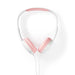 Nedis On-Ear Wired Headphones - 3.5 mm, Cable length: 1.20 m, 82 dB, 82 dB - Pink