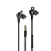 Nedis Wired Earphones - 3.5 mm, Cable length: 1.20 m, Built-in microphone, Ear wings - Black