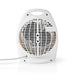 Nedis Fan Heater - 1000 / 2000 W, Adjustable thermostat, 2 Heat Settings, Fall over protection - White