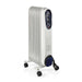 Nedis Mobile Oil Radiator - 600 / 900 / 1500 W, 7 Fins, Adjustable thermostat, Fall over protection - White