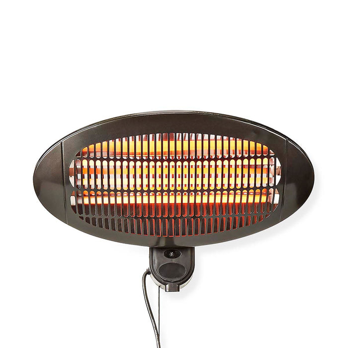 Nedis Patio Heater - 2000 W, 3 Heat Settings, Wall mountable, IP34 - Black