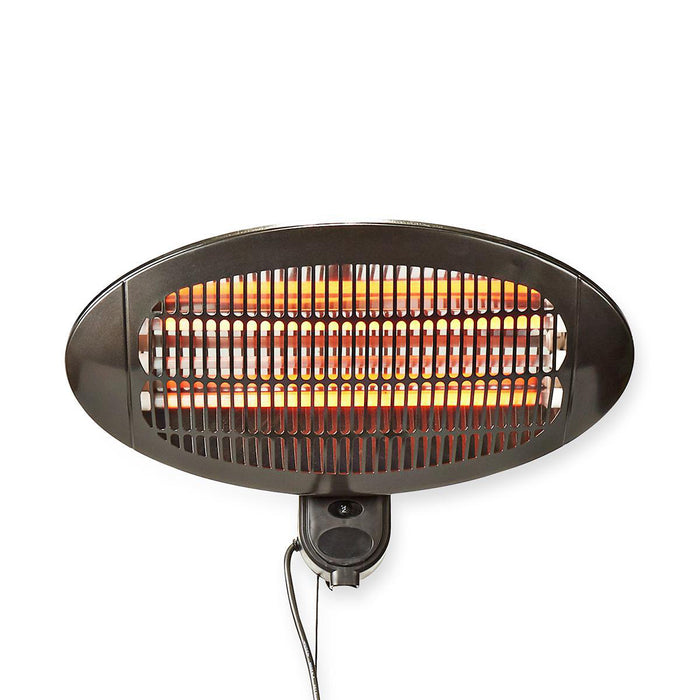 Nedis Patio Heater - 2000 W, 3 Heat Settings, Wall mountable, IP34 - Black