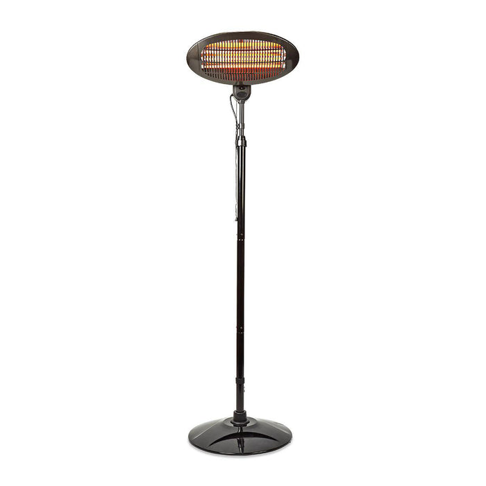 Nedis Patio Heater - 2000 W, 3 Heat Settings, Fall over protection, IP34 - Black