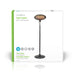 Nedis Patio Heater - 2000 W, 3 Heat Settings, Fall over protection, IP34 - Black