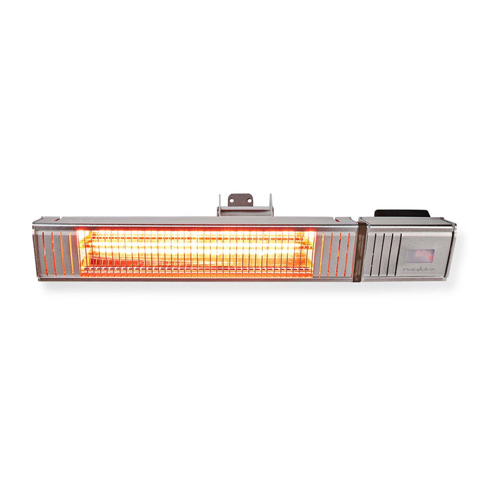 Nedis Patio Heater - 2000 W, 9 Heat Settings, Wall mountable, IP65 - Aluminium