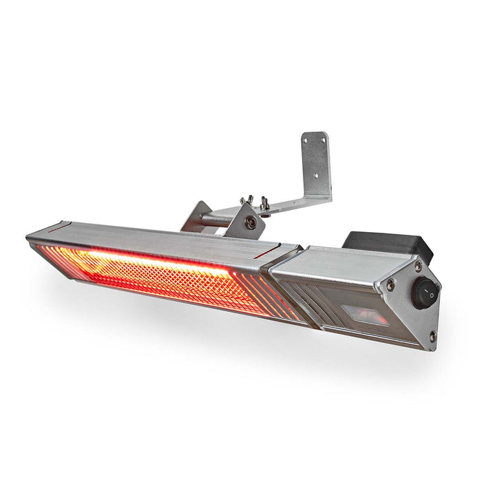 Nedis Patio Heater - 2000 W, 9 Heat Settings, Wall mountable, IP65 - Aluminium