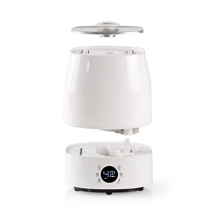 Nedis Air Humidifier - 110 W, With Cool and Warm Mist, 5.5 l, Suitable for space up to: 50 m² - Grey / White