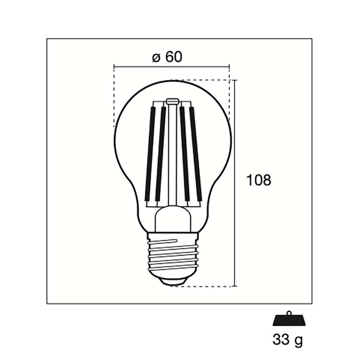 Century LED Vintage Filament Lamp E27 Globe 11 W 1521 lm 2700 K