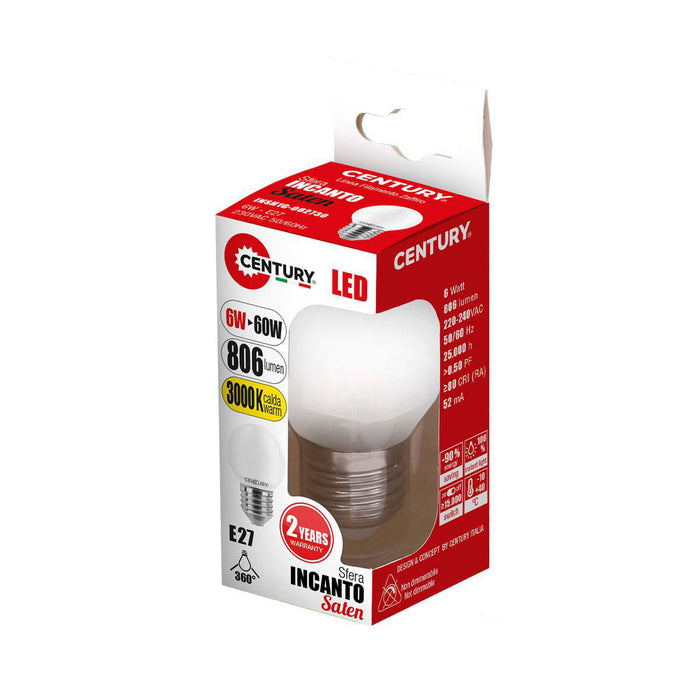 Century LED Lamp Globe E27 6 W 806 lm 3000 K