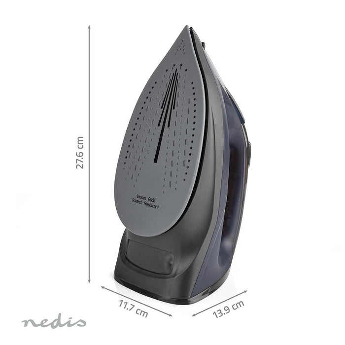 Nedis Steam Iron - 2200 W, Steam shot, Ceramic, Ceramic - 0.26 l