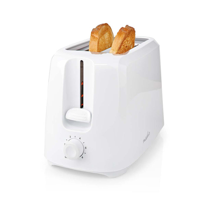 Nedis Toaster - 2 Slots - Browning levels: 6 - White, 