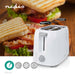 Nedis Toaster - 2 Slots, Browning levels: 7, Defrost feature, Bun rack - White