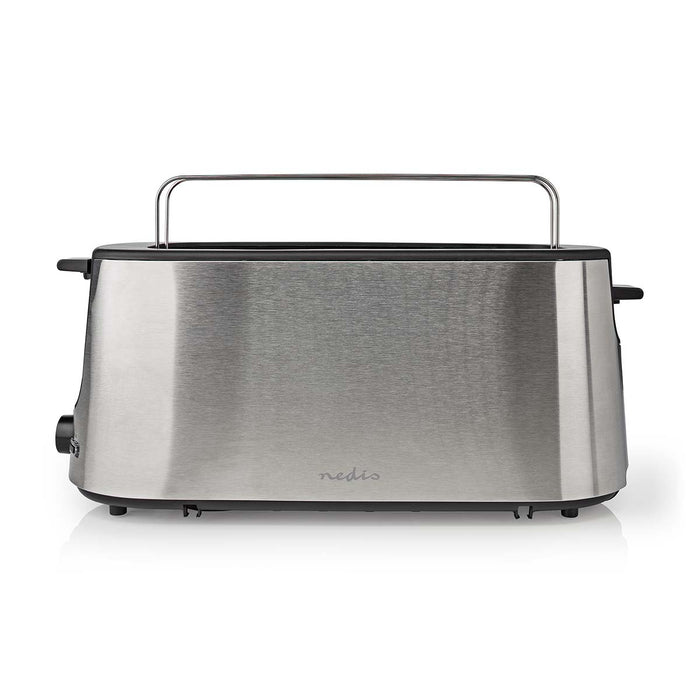 Nedis Toaster - Stainless Steel Series, 1 Slot, Browning levels: 6, Bun rack - Aluminium