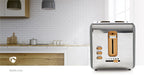 Nedis Toaster - Soft Touch Series, 2 Slots, Browning levels: 6, Defrost feature - Grey