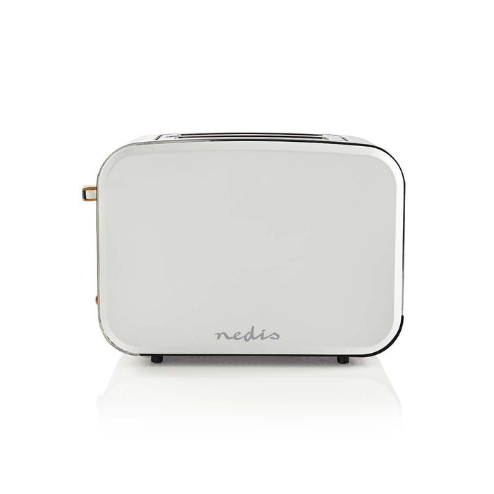 Nedis Toaster - Soft Touch Series, 2 Slots, Browning levels: 6, Defrost feature - White