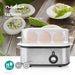 Nedis Egg Boiler - 3 Eggs - Measuring Cup - Aluminium / Black, 