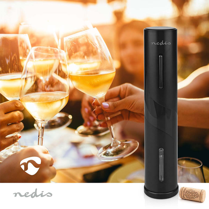 Nedis Electronic Wine Opener - ABS / Aluminium - Black, 