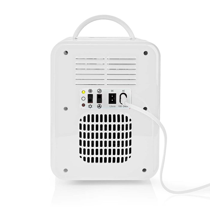 Nedis Portable Mini Fridge - 4 l - 12 V DC / 100 - 240 V AC - White, 