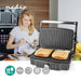 Nedis Contact Grill - 1500 W, 27.8 x 17 cm, Adjustable temperature control, Adjustable temperature control - Plastic / Stainless Steel